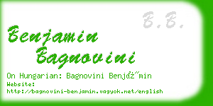 benjamin bagnovini business card